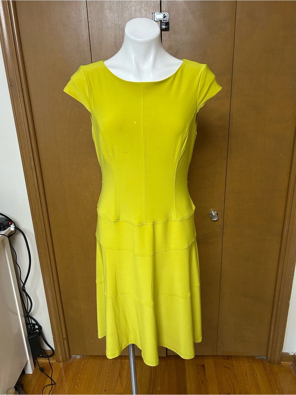 Anne Klein Women’s Kiwi Color Fit-and-Flare Dress